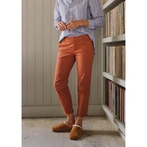 Frank & Eileen Wicklow Italian Chino Straight Leg Pants Mid Rise Rust Size 6